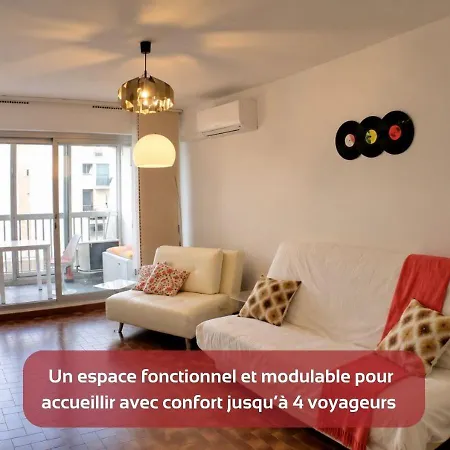 Le Seventie's - Clim - Wifi - A 2 Min - Centre Apartment La Grande-Motte
